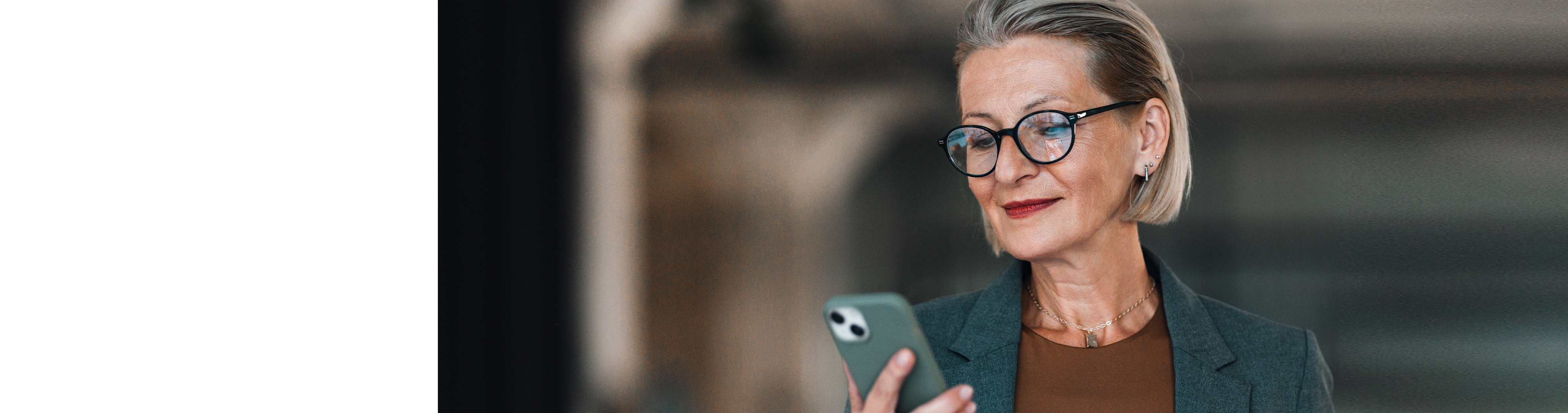 women looking at smart phone